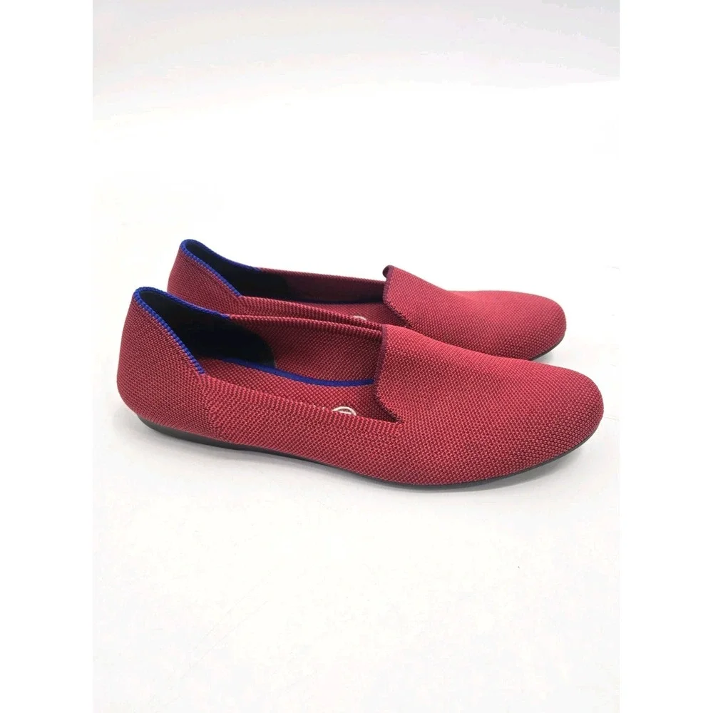 Rothys The Loafer Women's Size 8.5 US Dark Red Round Toe Slip on Flat Shoes - Picture 1 of 12